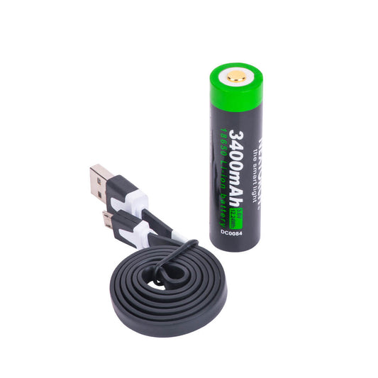 Batterie 18650 rechargeable USB Li-on 3 400 mAh