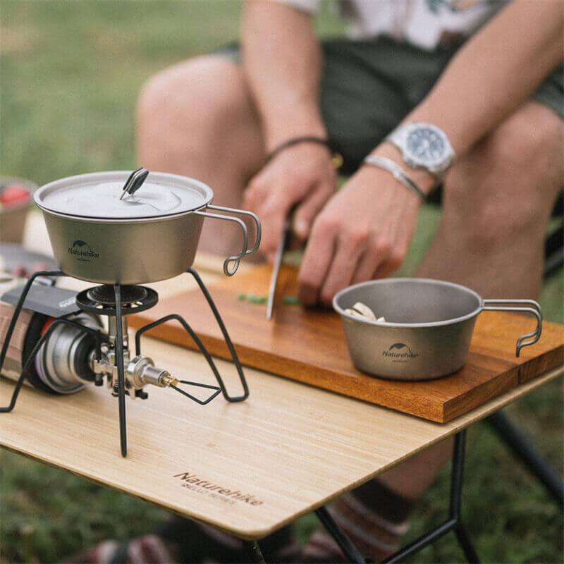 Bol en titane Sela avec couvercle