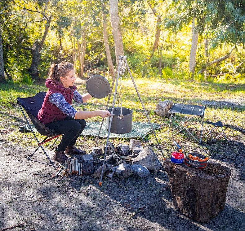 Chaudron de suspension de camping