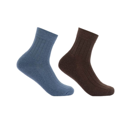 Lot de 2 paires de chaussettes courtes en laine fine - Unisexe