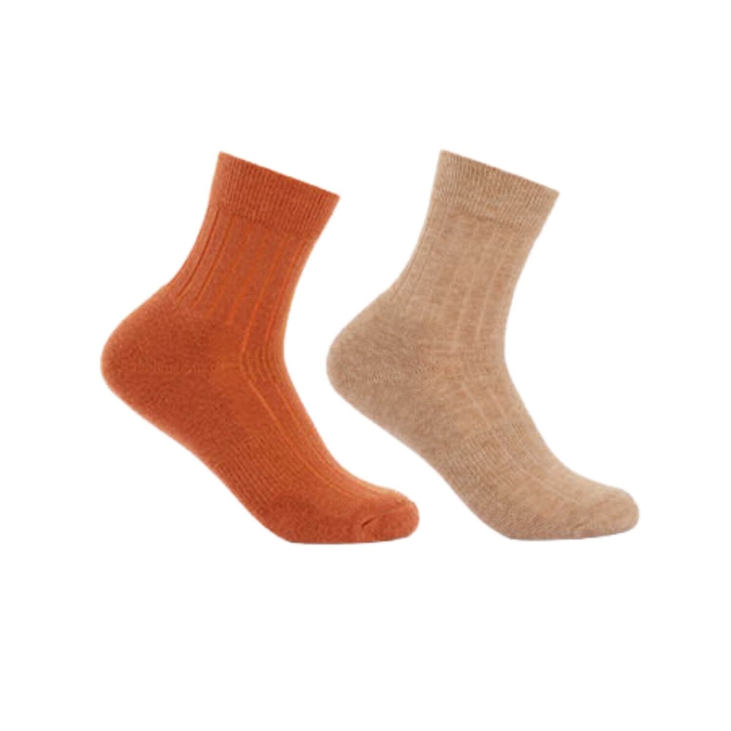 Lot de 2 paires de chaussettes courtes en laine fine - Unisexe