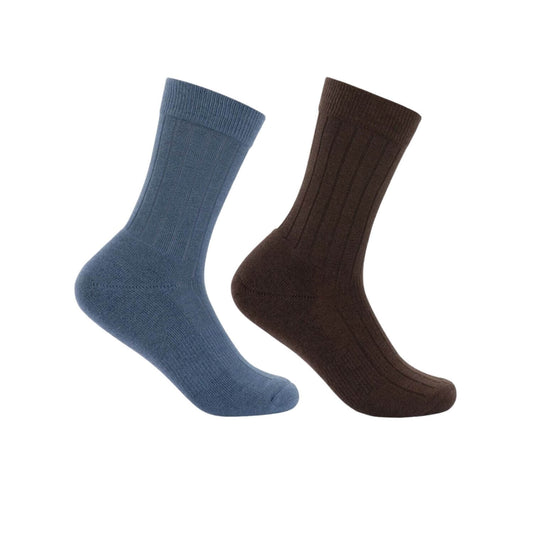 Lot de 2 paires de chaussettes longues en laine fine - Unisexe