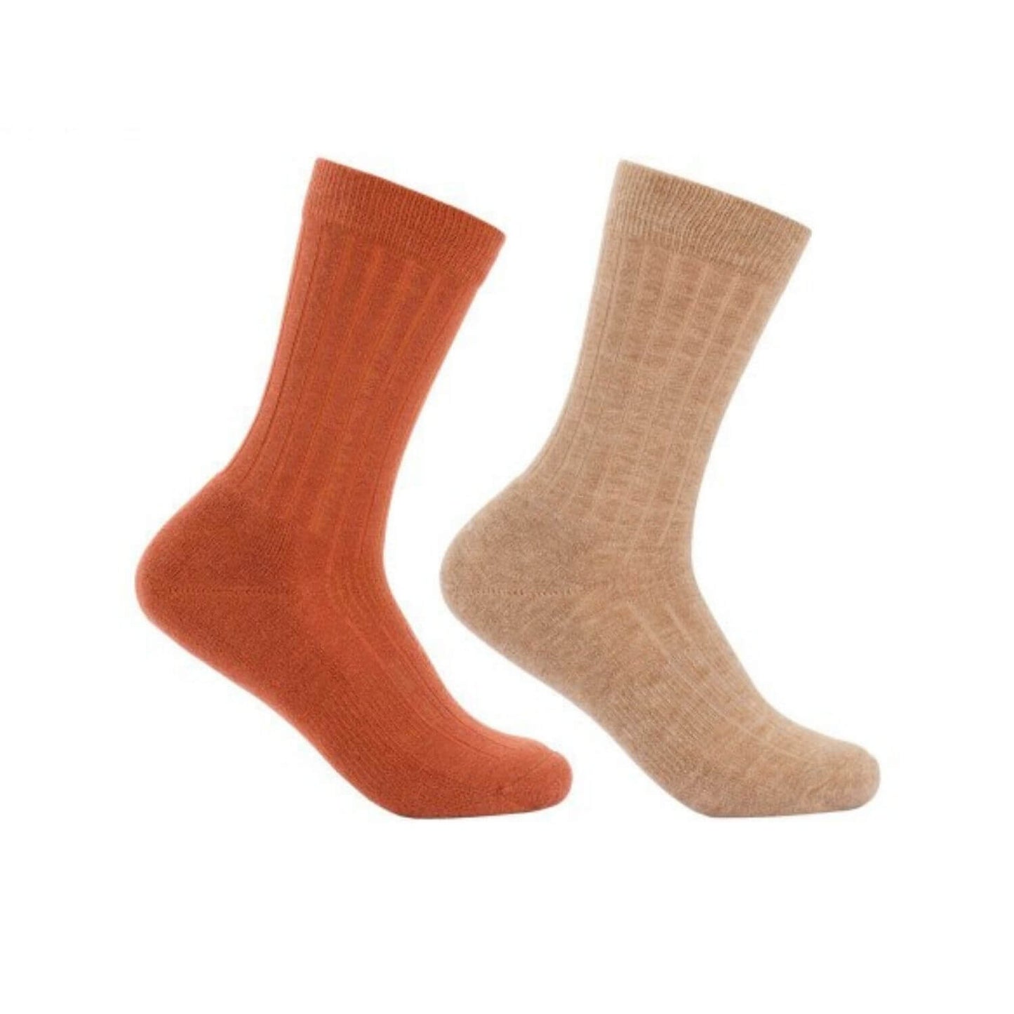 Lot de 2 paires de chaussettes longues en laine fine - Unisexe