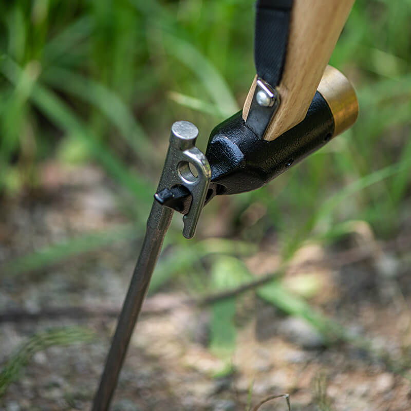 Marteau de camping avec manche en bois massif